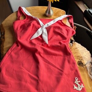 Rare Vintage Womens Bathing Suit | Sailor Costume Designed in PEI | One Piece